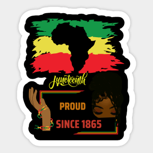 Juneteenth Pride black pride proud since 1865 Sticker